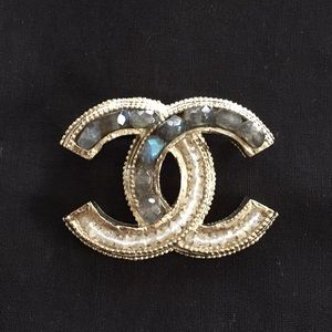 Chanel natural stone brooch
